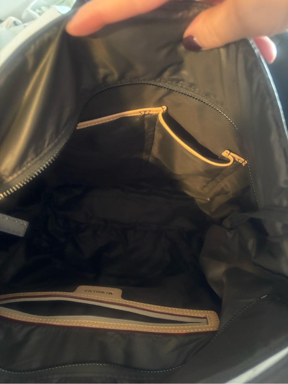 MZ Wallace Quilted Astor Hobo Tote in Brown/ Olive “magnet” is color name - Picture 8 of 10